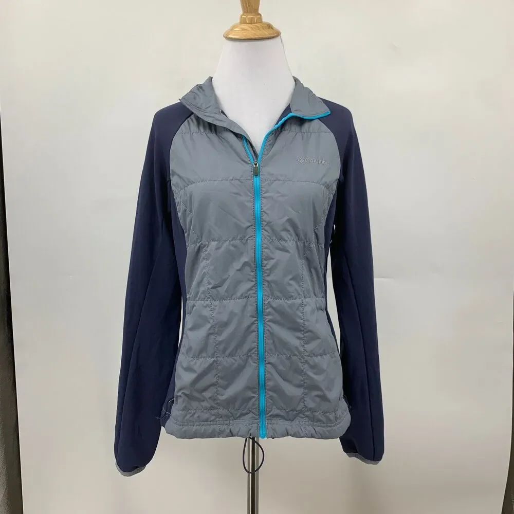 Columbia Jacket Womens M Medium Insulated Quilted Zip Up Long Sleeve Lightweight
